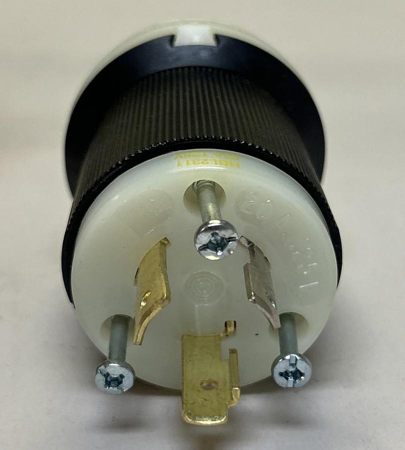 HUBBELL,HBL2311,TWIST LOCK PLUG 20A 125V 2P NOS