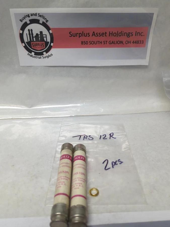 Used GOULD SHAWMUT,TRS-12R,TRI-ONIC 12 AMP FUSE LOT OF 2 PRE-OWNED