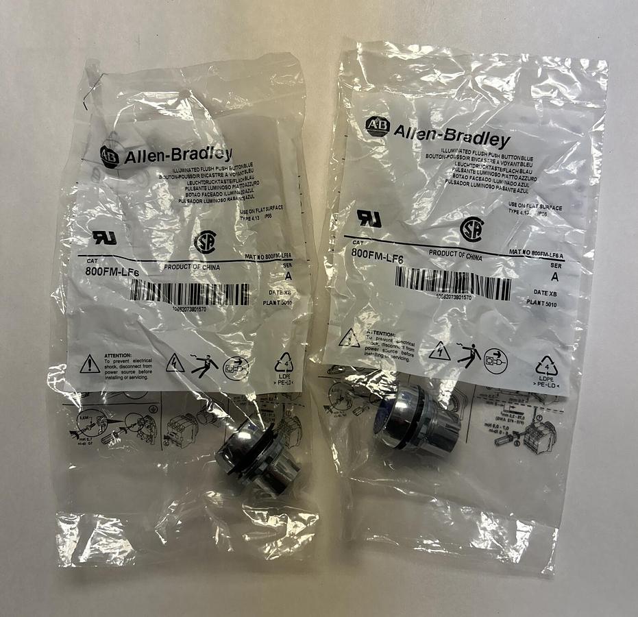 ALLEN BRADLEY,800FM-LF6,SER A PUSHBUTTON LOT OF 2 NEW