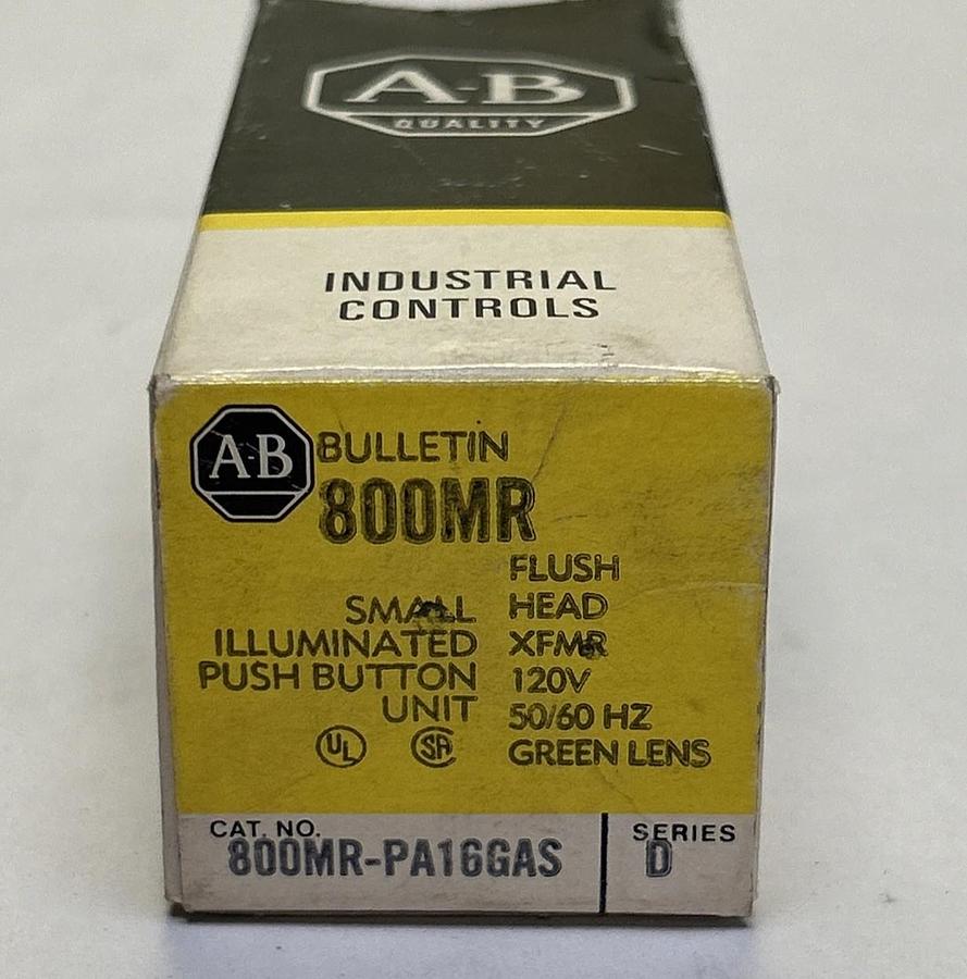 ALLEN BRADLEY,800MR-PA16GAS,ILLUMINATED PUSH BUTTON NOS