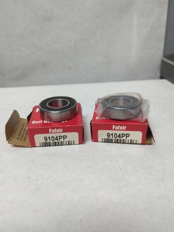 TORRINGTON,9104PP,DEEP GROOVE BALL BEARING RUBBER SEALED LOT OF 2 NOS