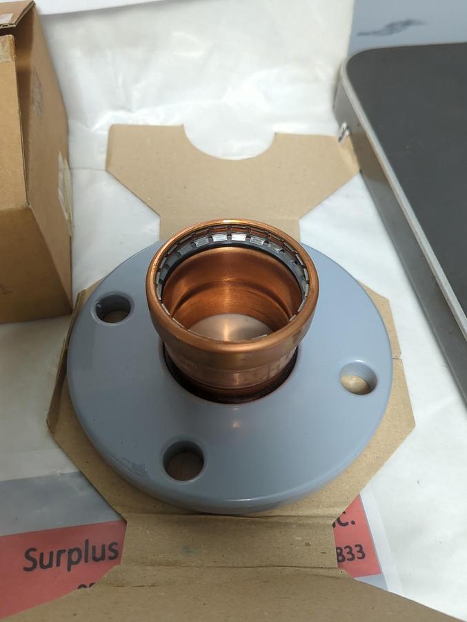 JUNGWOO METAL IND.,50313,LEAD FREE ADAPTER FLANGE 4-BOLT 2-1/2 INCH NOS