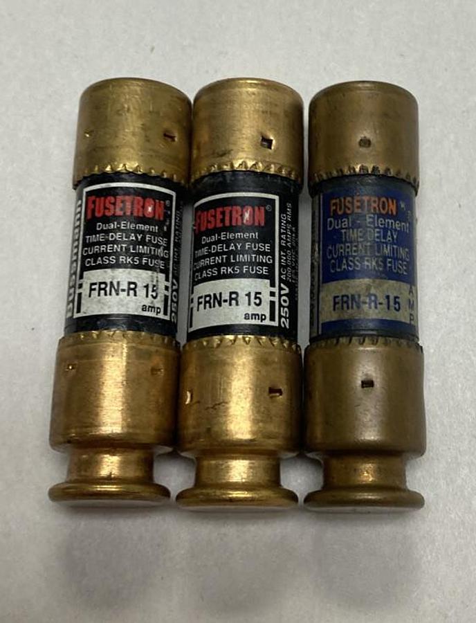 Cooper Bussmann,FRN-R-15,Fuse 15 AMP Lot of 3 NOS