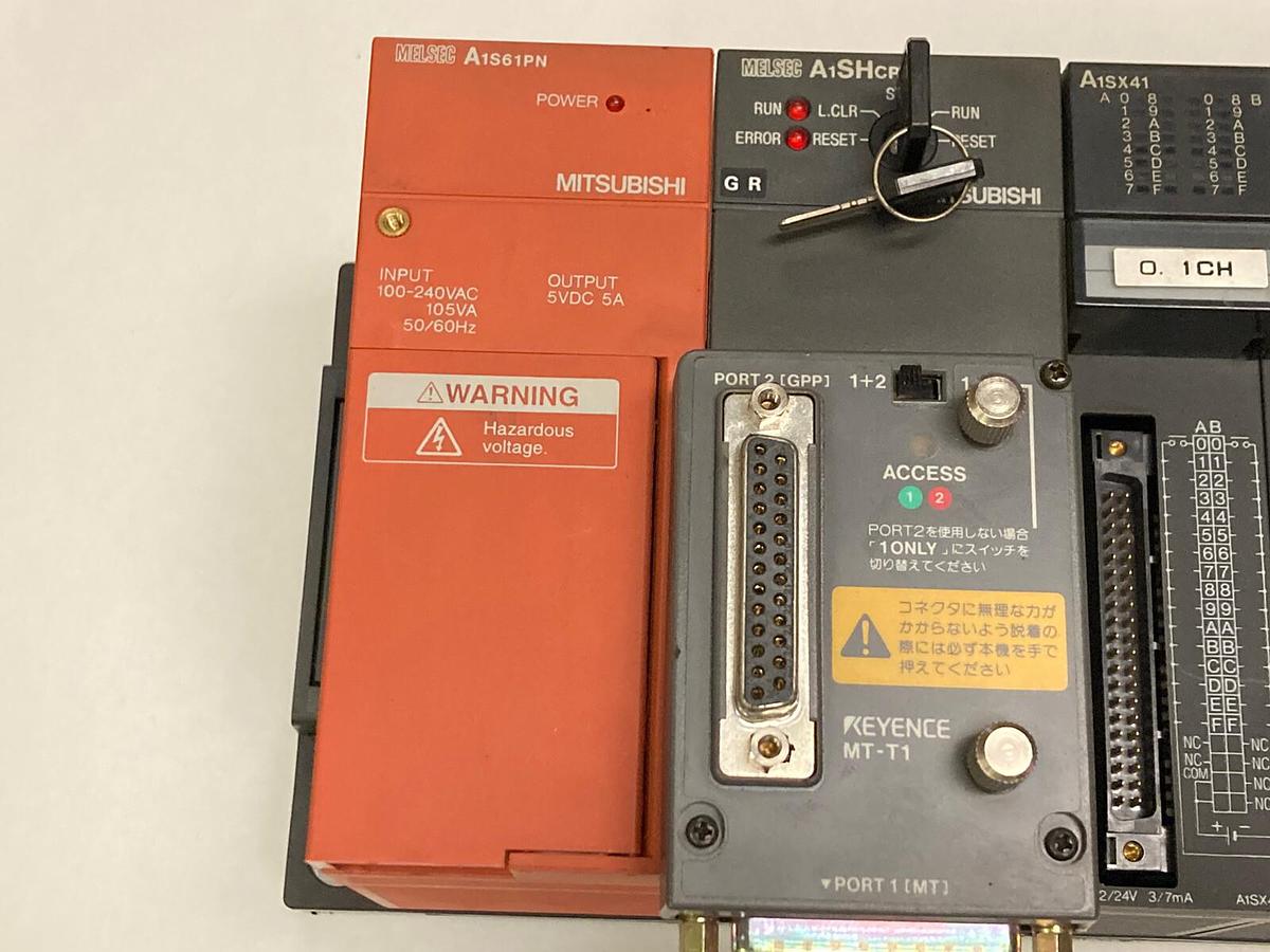 Used MITSUBISHI,A1S61PN/A1SX41/A1SX40/A1SY10, Rack