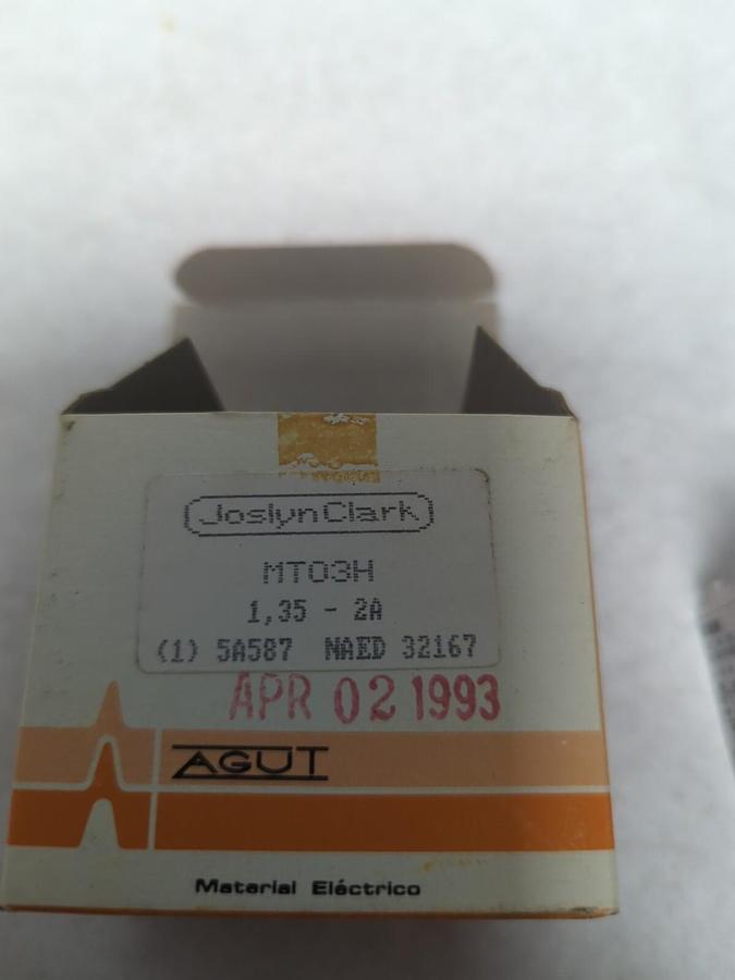 JOSLYN CLARK,MT03H,OVERLOAD RELAY AGUT 35-2A 660V NOS