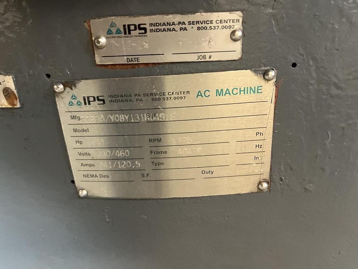 Used US MOTORS,9983A,VERTICAL MOTOR 100HP 1775RPM 404TP