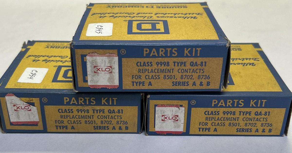 SQUARE D,9998QA-81,CONTACT KIT LOT OF 3 NOS