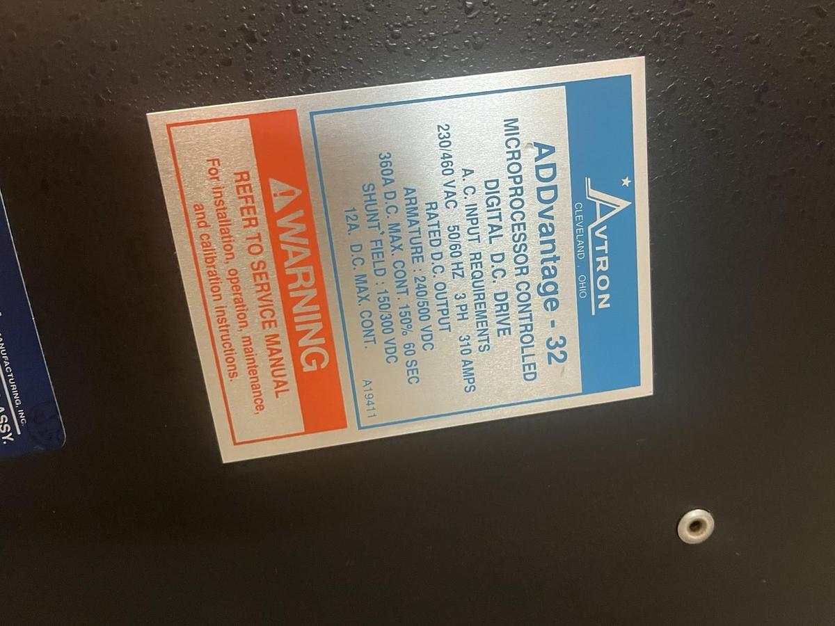 Used AVTRON,DC0360-4EN3-C,ADDVANTAGE 32 DIGITAL DC DRIVE 310AMPS