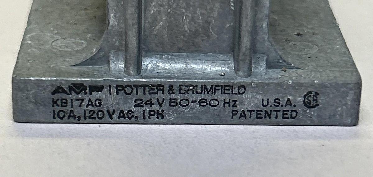 Used POTTER BRUMFIELD,KB17AG,POWER RELAY