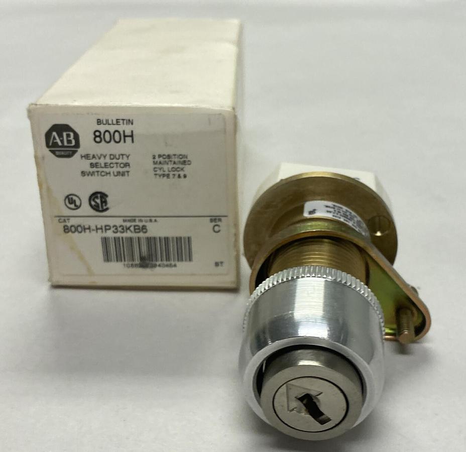 Used ALLEN BRADLEY,800H-HP33KB6,SER C SELECTOR SWITCH NEW