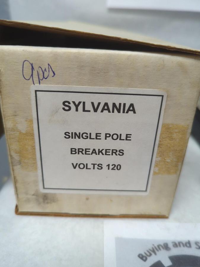 Used SYLVANIA,TYPE BQ-C,CIRCUIT BREAKER 60 AMP 1-POLE LOT OF 9 PRE-OWNED