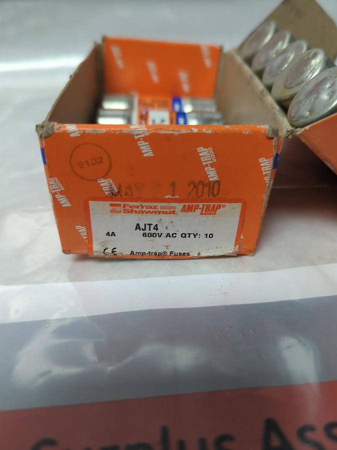 FERRAZ SHAWMUT,AJT4,AMP-TRAP 4 AMP FUSES BOX OF 10 NOS