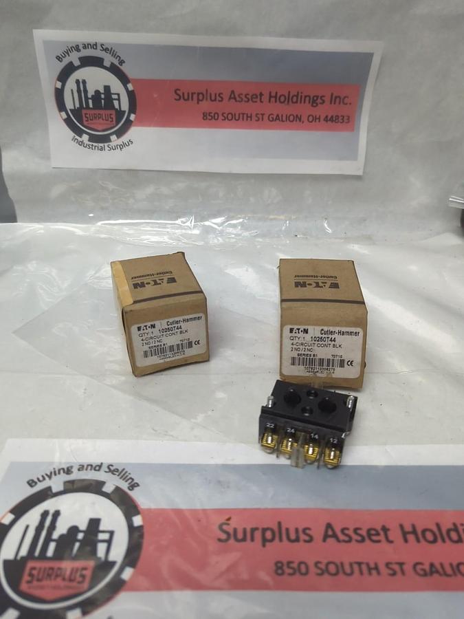 EATON CUTLER-HAMMER,10250T44,4-CICUIT CONTACT BLOCK LOT OF 2 NOS
