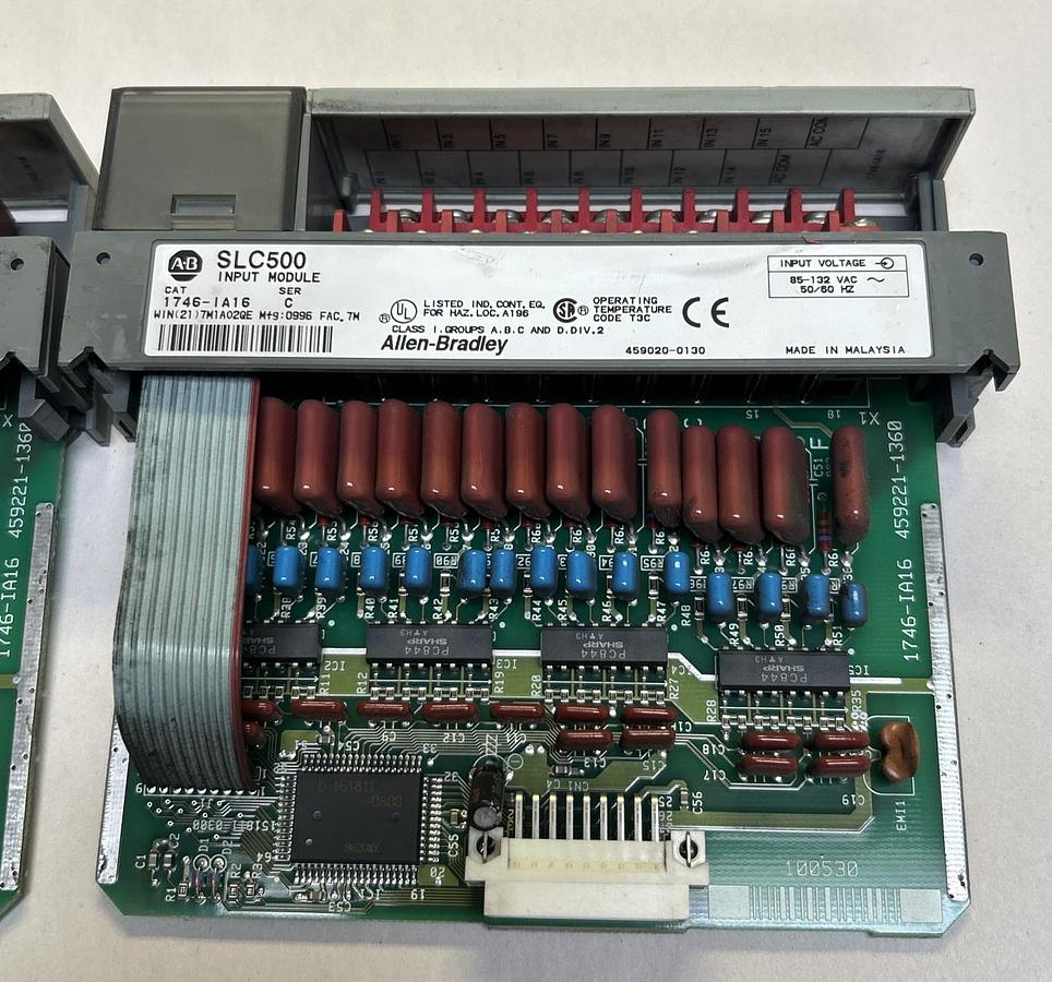 Used ALLEN BRADLEY,1746-IA16,INPUT MODULE LOT OF 2