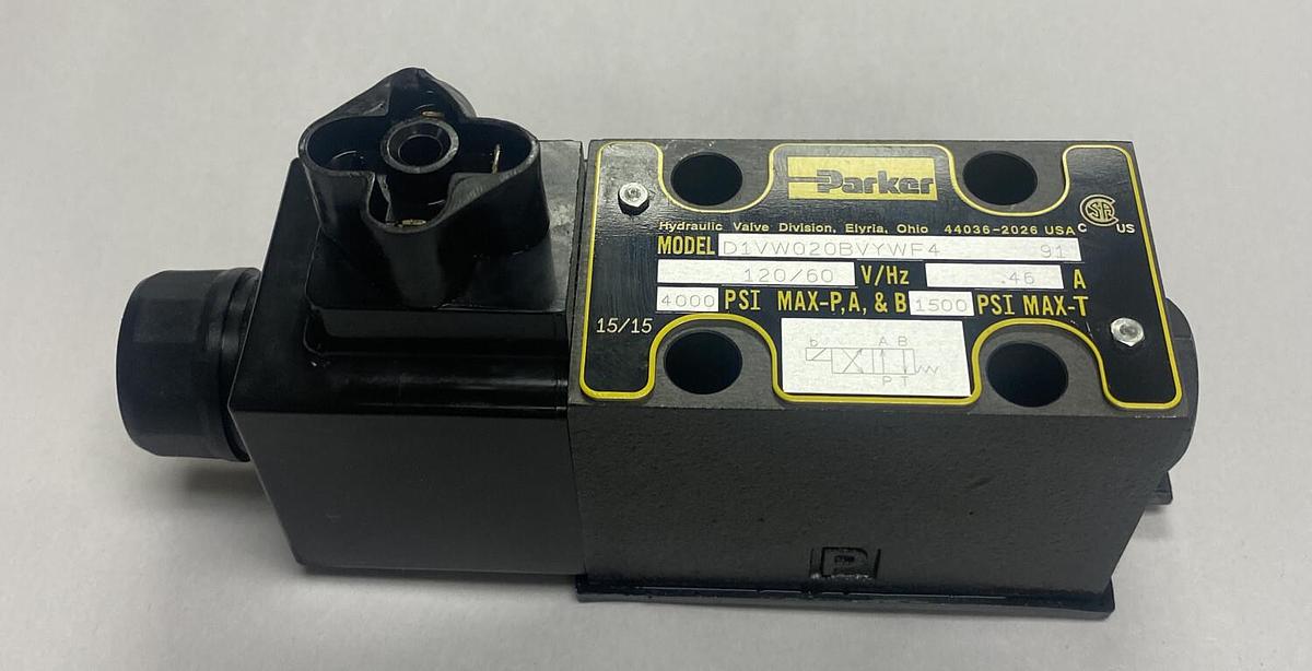 PARKER,D1VW020BVYWF4,HYDRAULIC DIRECTIONAL VALVE NOS