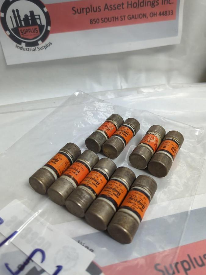 Used CHASE SHAWMUT,A4J15,AMP-TRAP 15 AMP FUSE LOT OF 9 PRE-OWNED