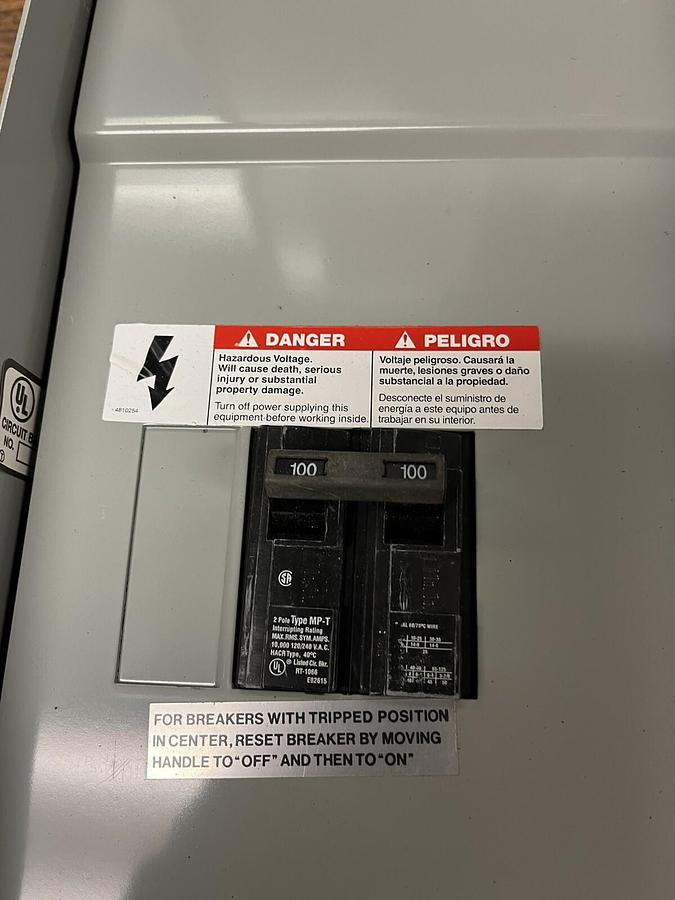 MURRAY,LW100CR,BREAKER PANELBOARD 100A 120/240V 1PH 2POLE