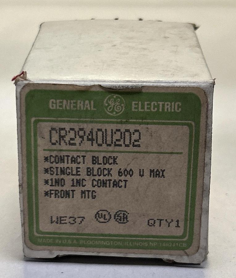 Used GENERAL ELECTRIC,CR2940U202,CONTACT BLOCK NEW