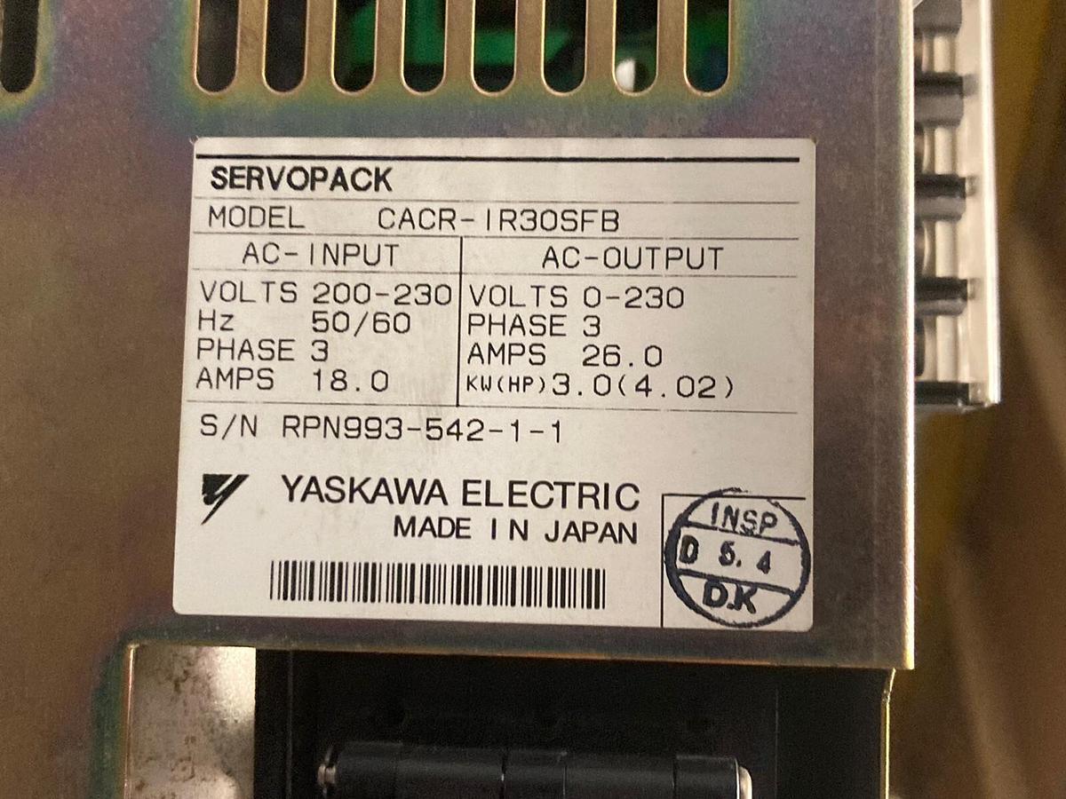 Used Yaskawa,CACR-IR30SFB,3-Phase ServoPack Servo Drive 230V