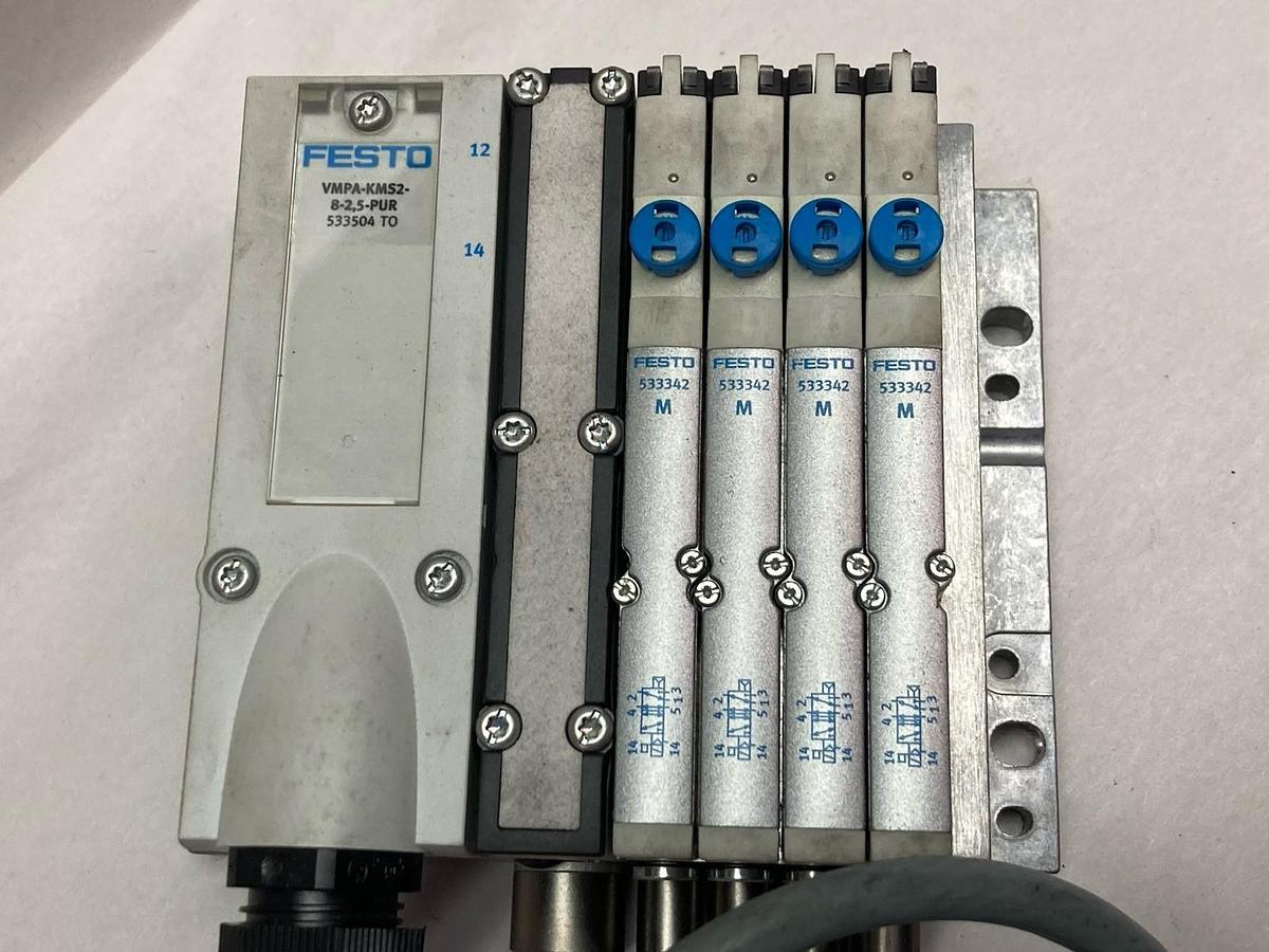 Used Festo,VMPA-KMS2-8-2,5-PUR,Manifold Connecting Cable w/Valve Block