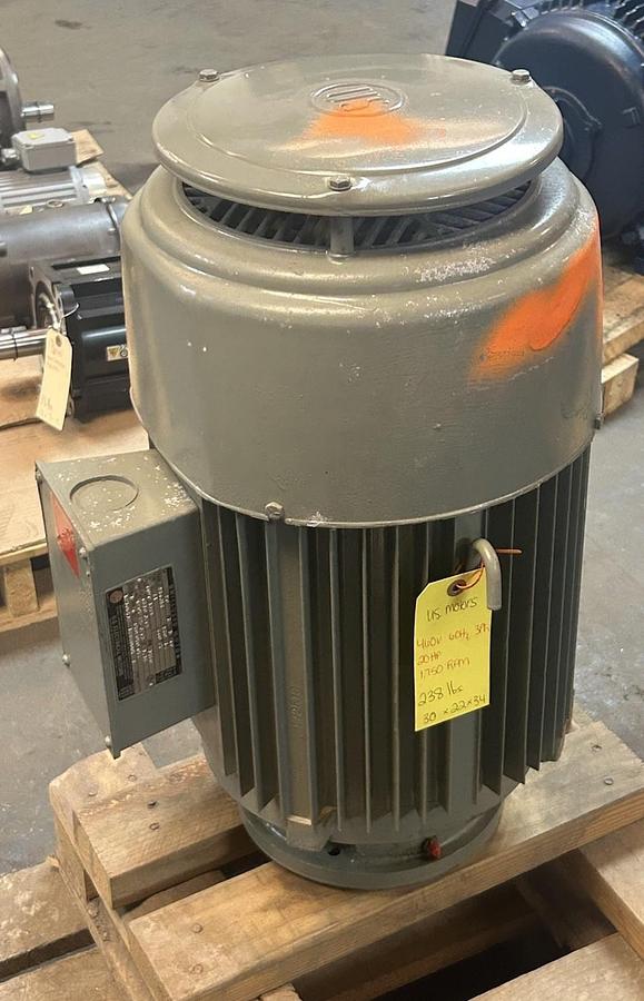 Used US MOTOR,256JMV,UNICLOSED MOTOR 20HP 230/460V 3PH 1750RPM