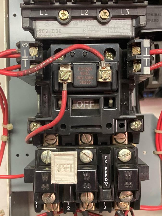 Used Allen-Bradley,2112B FVNR,12 Inch Size 1 FUSED MCC Bucket 480V 60Hz