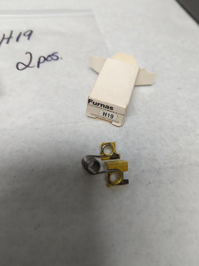 FURNAS,H19,THERMAL OVERLOAD HEATER ELEMENT LOT OF 2 NOS