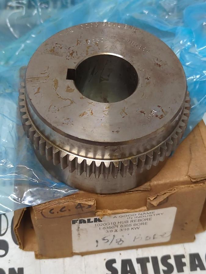 FALK,1020G10,HUB REBORE 1.6350/1.6355 BORE 3/8 X 3/16 KWY NOS
