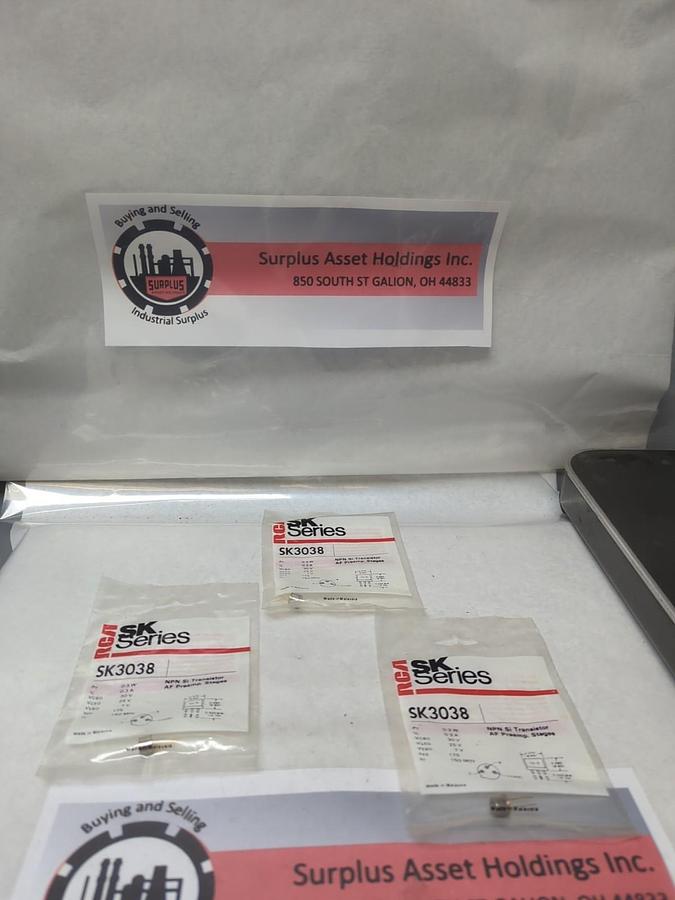 RCA,SK3038,SILICON TRANSISTOR LOT OF 3 NEW