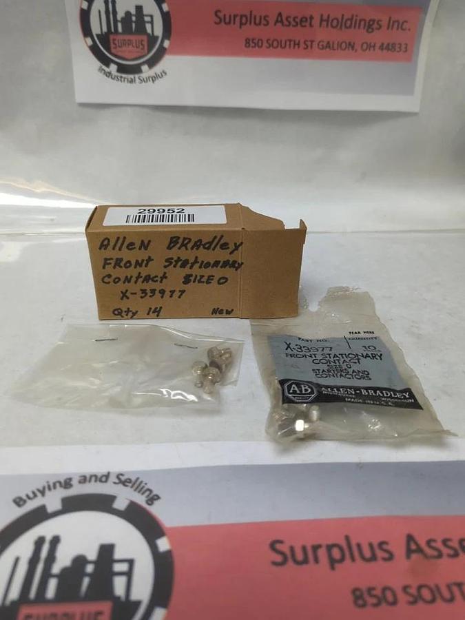 ALLEN-BRADLEY,X-33977,FRONT STATIONARY CONTACT LOT OF 14 NOS
