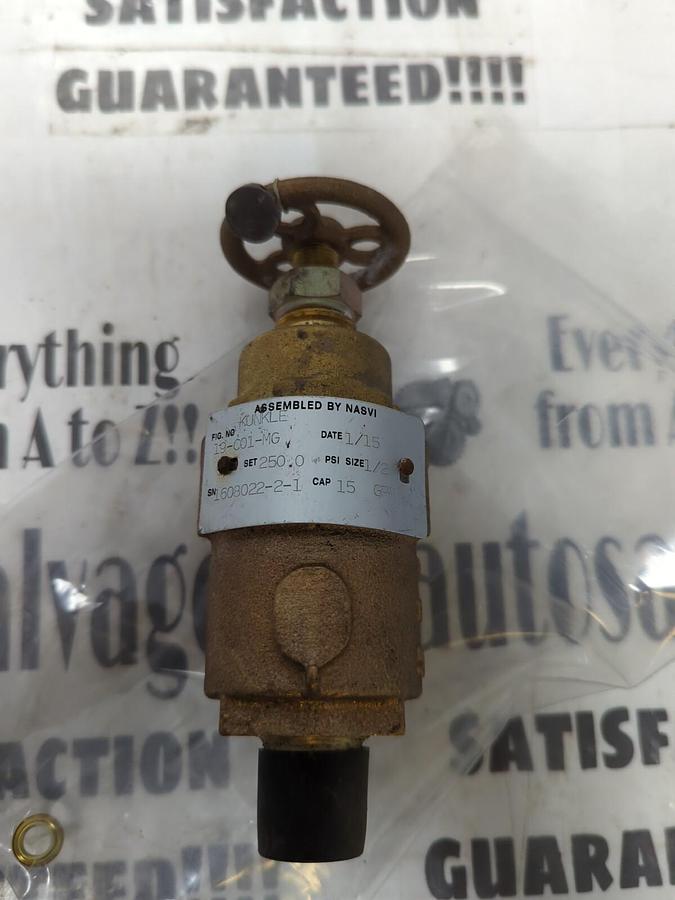 KUNKLE,0019-C01-MG,BRASS RELIEF VALVE 15 GPM 1/2 INCH NO BOX