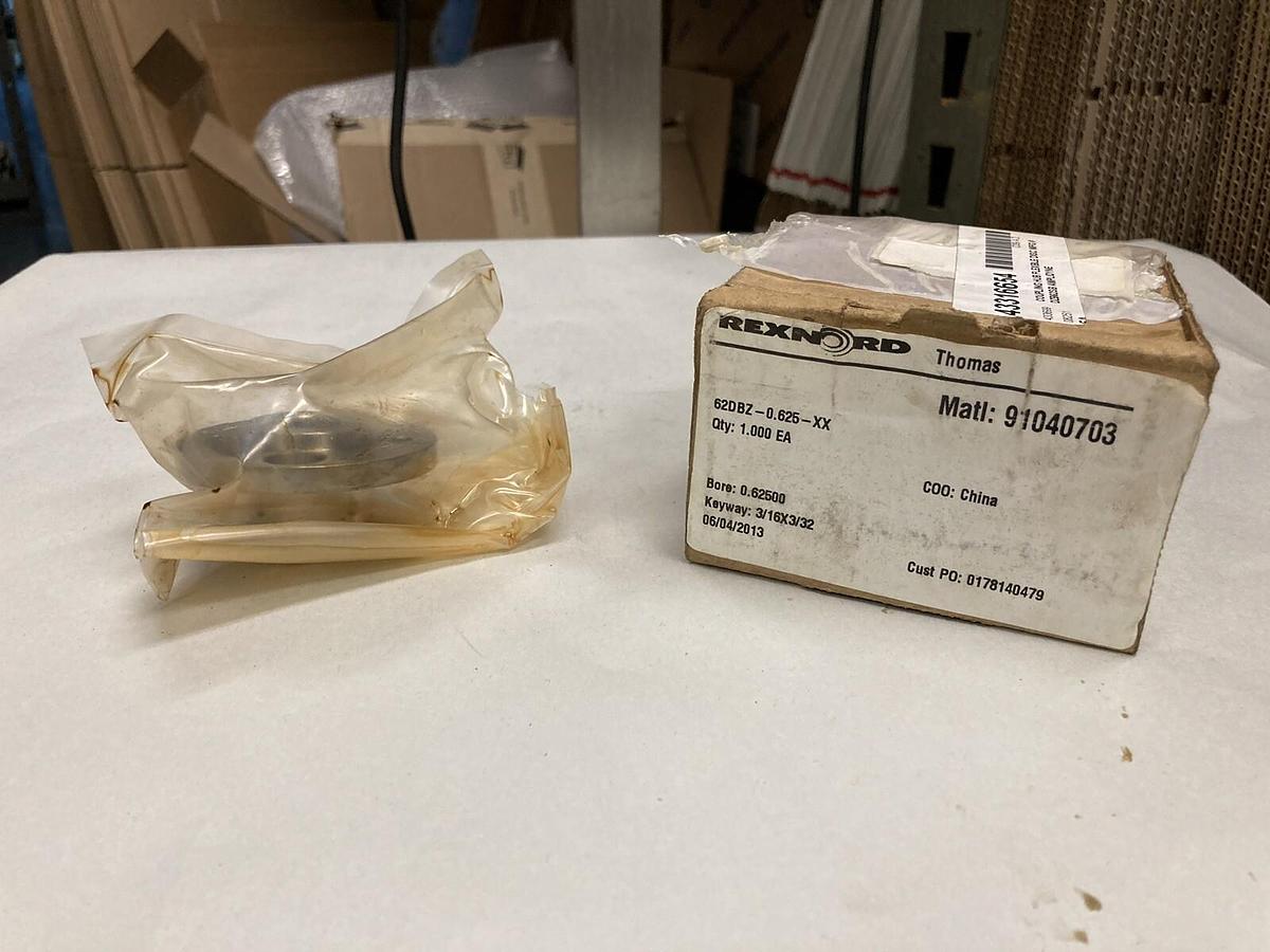 Used Rexnord,62DBZ-0.625-XX,Hub Bore 91040703