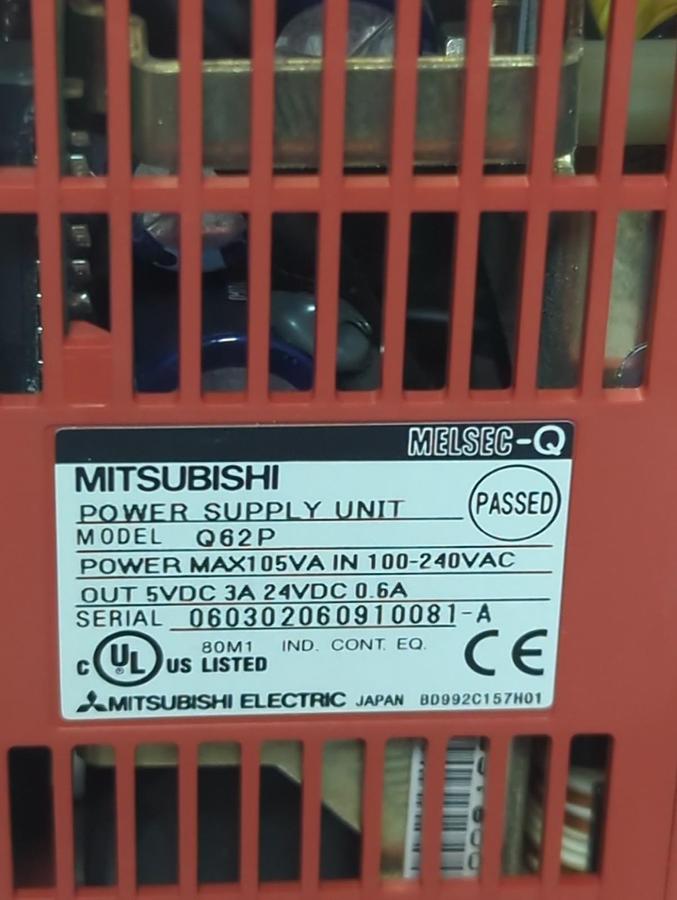 Used MITSUBISHI,Q62P,POWER SUPPLY UNIT PRE-OWNED