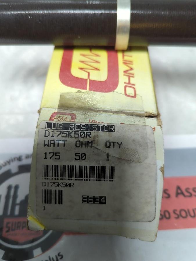 OHMITE,D175K50R,LUG RESISTOR 50 OHM 175 WATT NOS