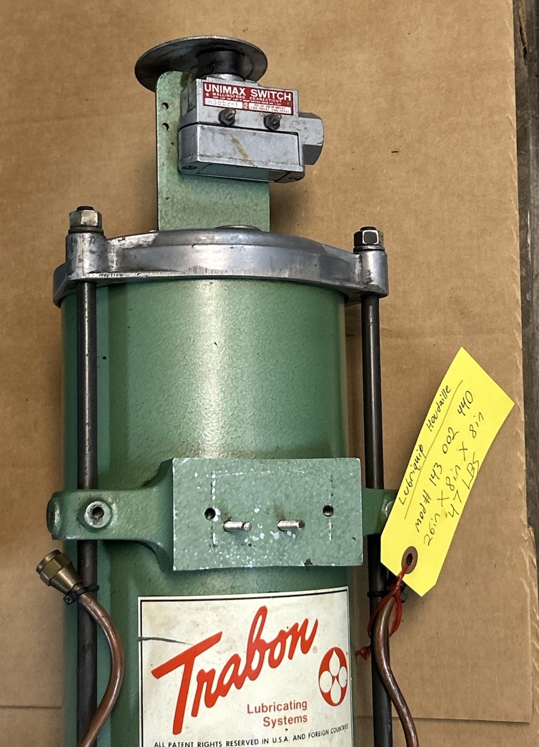Used LUBRIQUIP HOUDAILLE,143002440,LUBRICATING PUMP