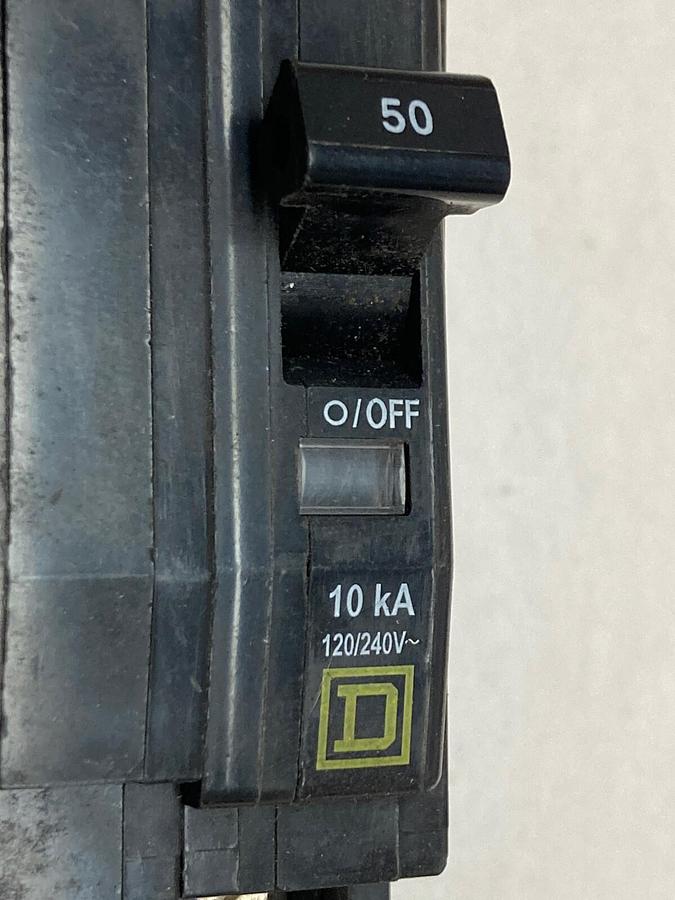 Used SQUARE D,QO250,CIRCUIT BREAKER 50A 120/240V 2P