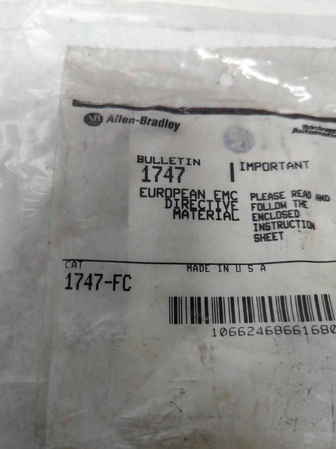 ALLEN BRADLEY,1747-FC,EMC DIRECTIVE MATERIAL SERIES A NOS