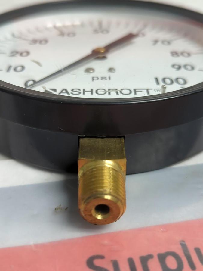 Used ASHCROFT,048-06,GAUGE 0-100 PSI PRE-OWNED