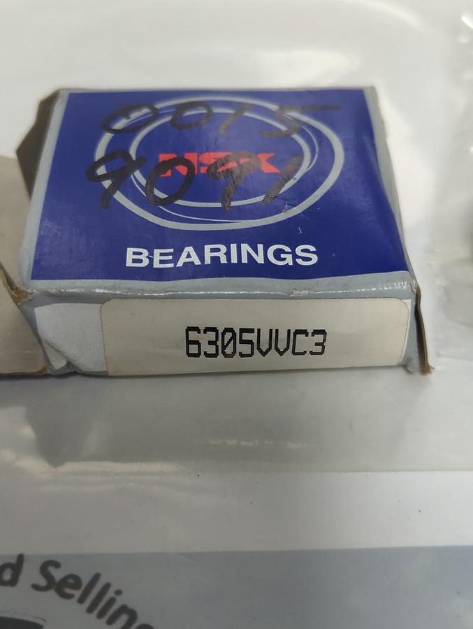 NSK,6305VVC3,DEEP GROOVE BALL BEARING 25X62X17MM NOS