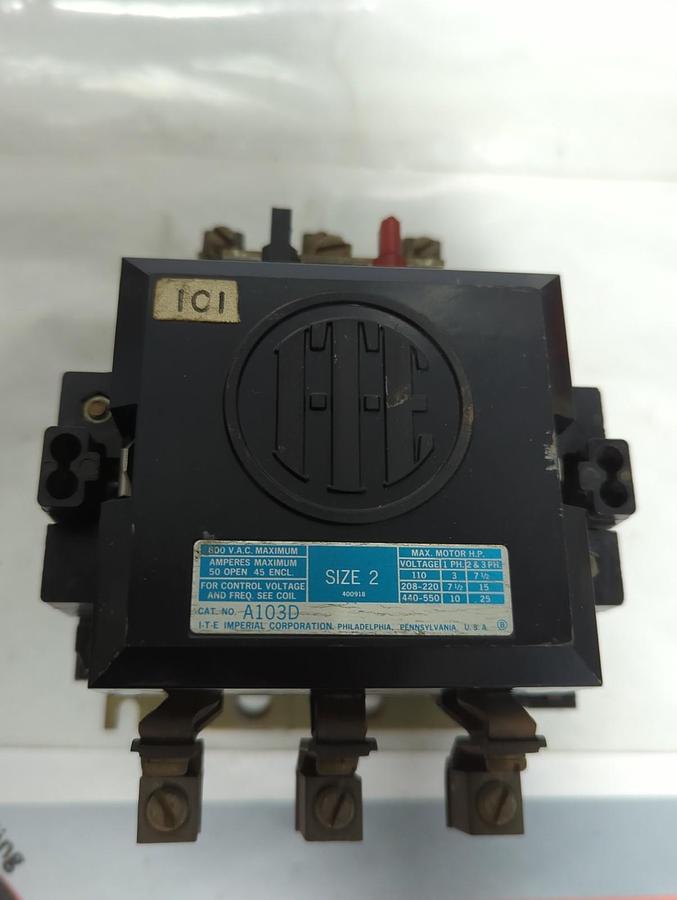 Used ITE,A103D,MOTOR STARTER SIZE 2 PRE-OWNED