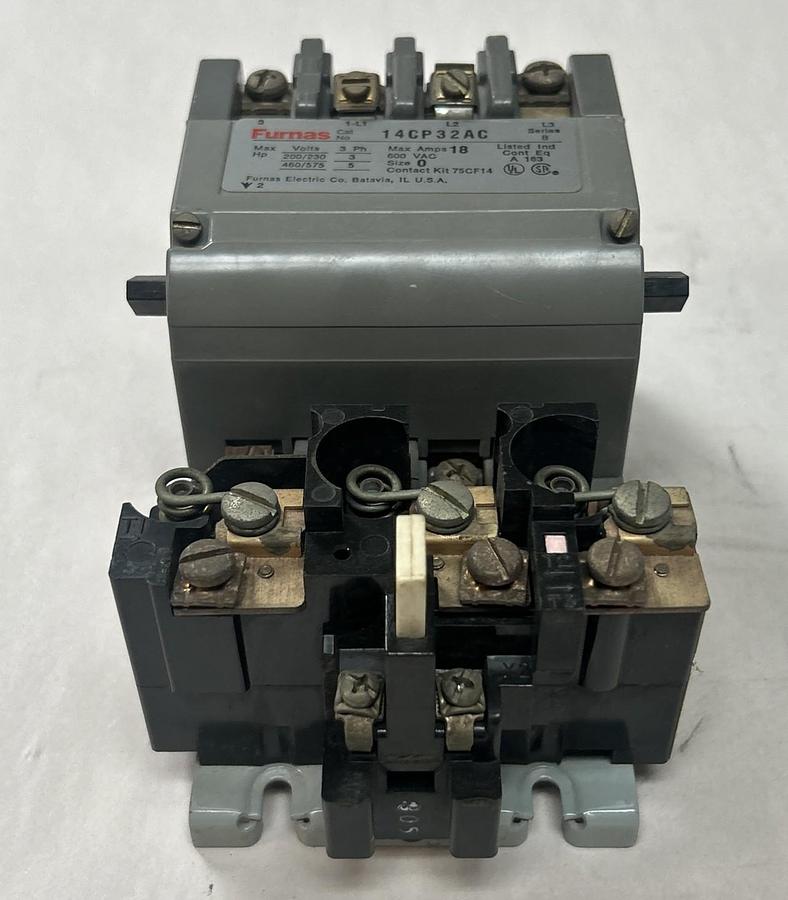 Used FURNAS,14CP32AC,MOTOR STARTER SIZE 0 18A 600V