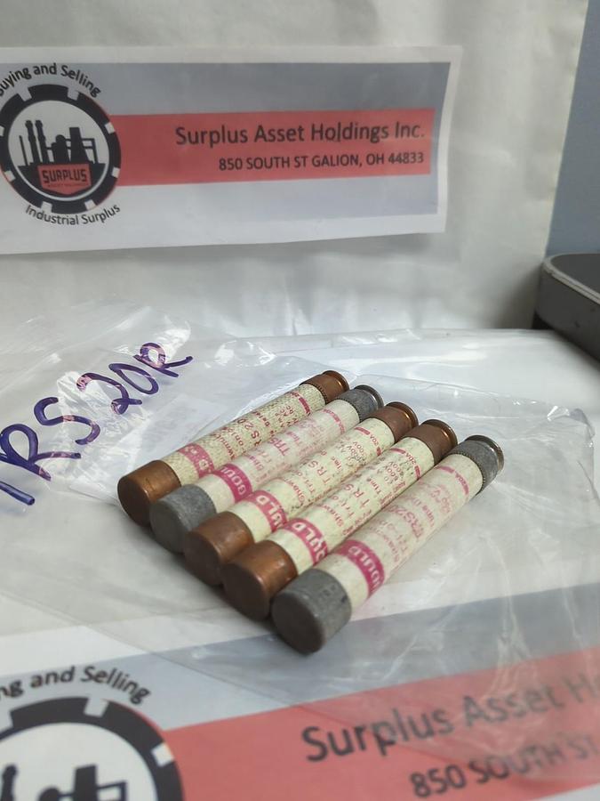 Used GOULD SHAWMUT,TRS-20R,TRI-ONIC 20R AMP FUSE LOT OF 5 PRE-OWNED