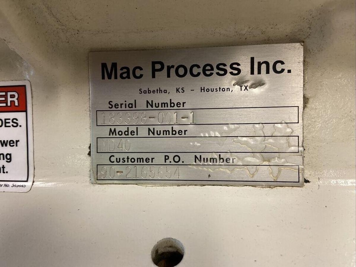 Used MAC,MD40,Rotary Valve Airlock 12 INCH Refurbished