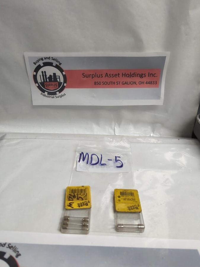 COOPER BUSSMANN,MDL-5,5 AMP FUSE LOT OF 4 NOS