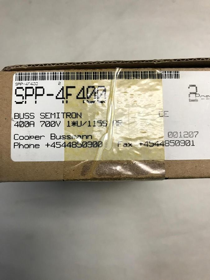 Used Cooper Bussmann,SPP-4F400,Semitron Fuse Box 0f 2 440A 700V