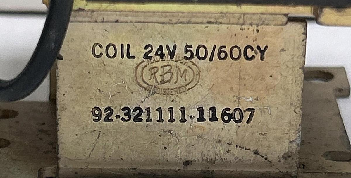 Used RBM,92-321111-11607,RELAY 24V LOT OF 5