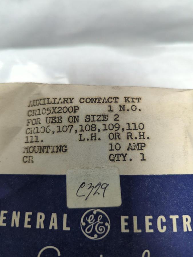 GENERAL ELECTRIC,CR105X200P,AUXILIARY CONTACT SET 10 AMP NOS
