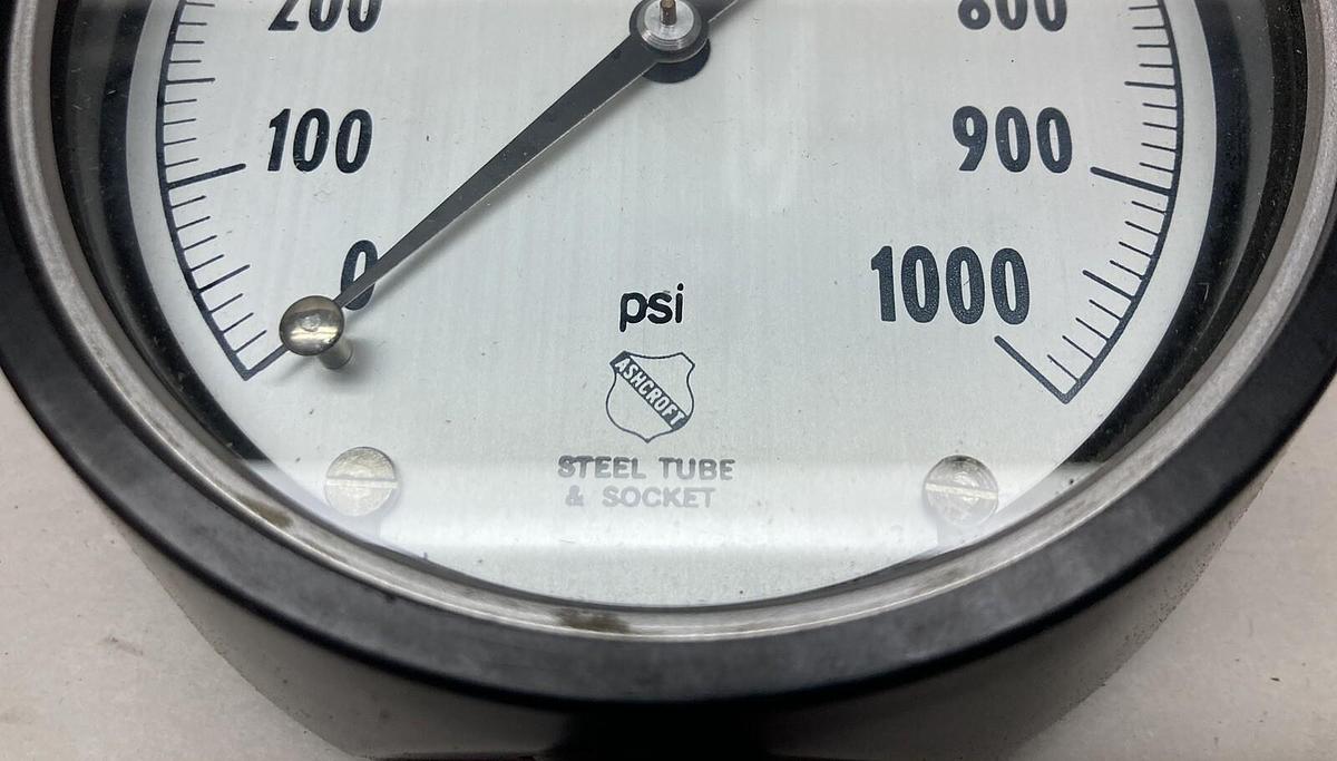 Ashcroft,45-1220-B,Pressure Gauge 0/1000 psi
