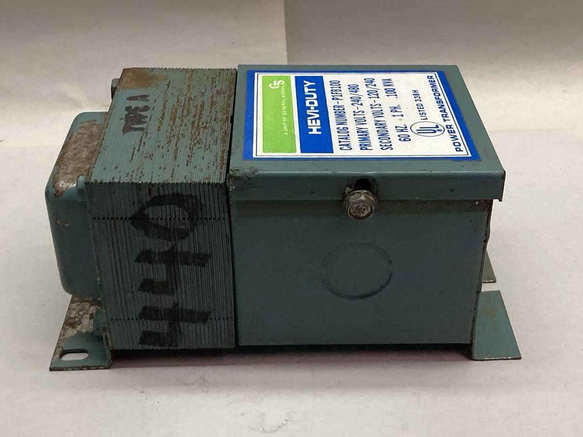 Used Hevi-Duty,P1FB100,1-Phase General Purpose Transformer 240/480V 60Hz 0.100kVa