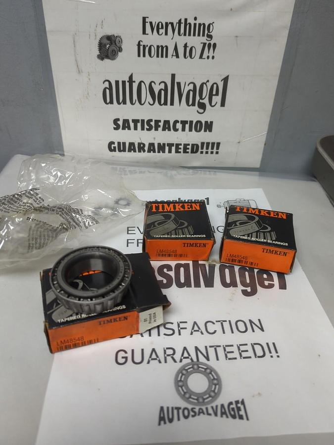 TIMKEN,LM48548,ROLLER BEARING CONE LOT OF 3 NOS